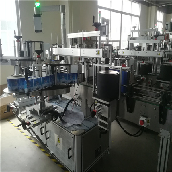 Քիմիական, ջրային պլաստմասե շշի 3 պիտակներով ինքնասոսնձվող կպչուն պիտակավորման մեքենա