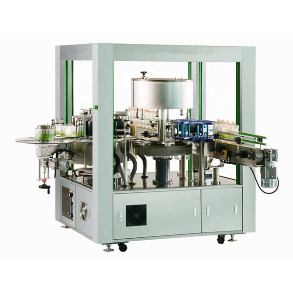 Պտտվող պիտակավորող մեքենա առջևից և հետևից