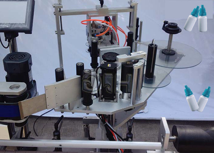 Չինաստան Վերևի / Ստորին կողմերի Ուղղահայաց Կպչուն Կլոր շշերի պիտակավորման մեքենա ավտոմատով մատակարարին