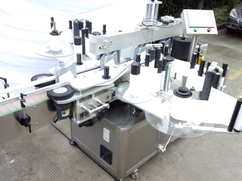 Չինաստան CE հավաստագրի շշերի ավտոմատ պիտակավորման սարքավորում Ապակե շշի կրկնակի կողմի պիտակ